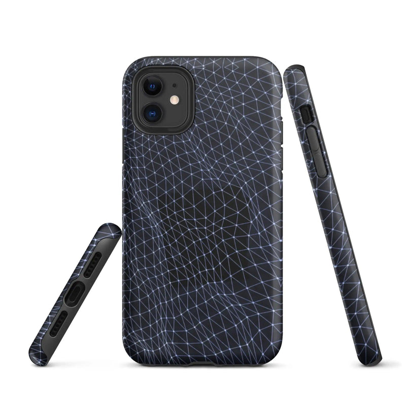 Load image into Gallery viewer, Dark Polygon Double Layered Impact Resistant Tough iPhone Case 3D Wrap Matte or Glossy Finish CREATIVETECH
