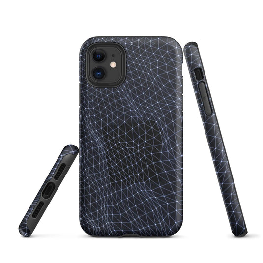 Dark Polygon Double Layered Impact Resistant Tough iPhone Case 3D Wrap Matte or Glossy Finish CREATIVETECH