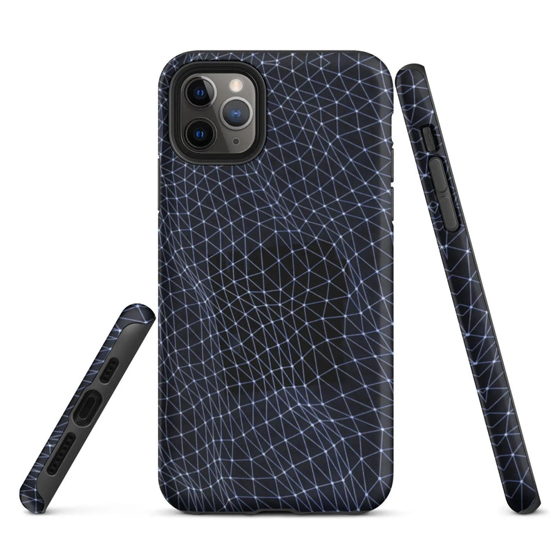 Load image into Gallery viewer, Dark Polygon Double Layered Impact Resistant Tough iPhone Case 3D Wrap Matte or Glossy Finish CREATIVETECH