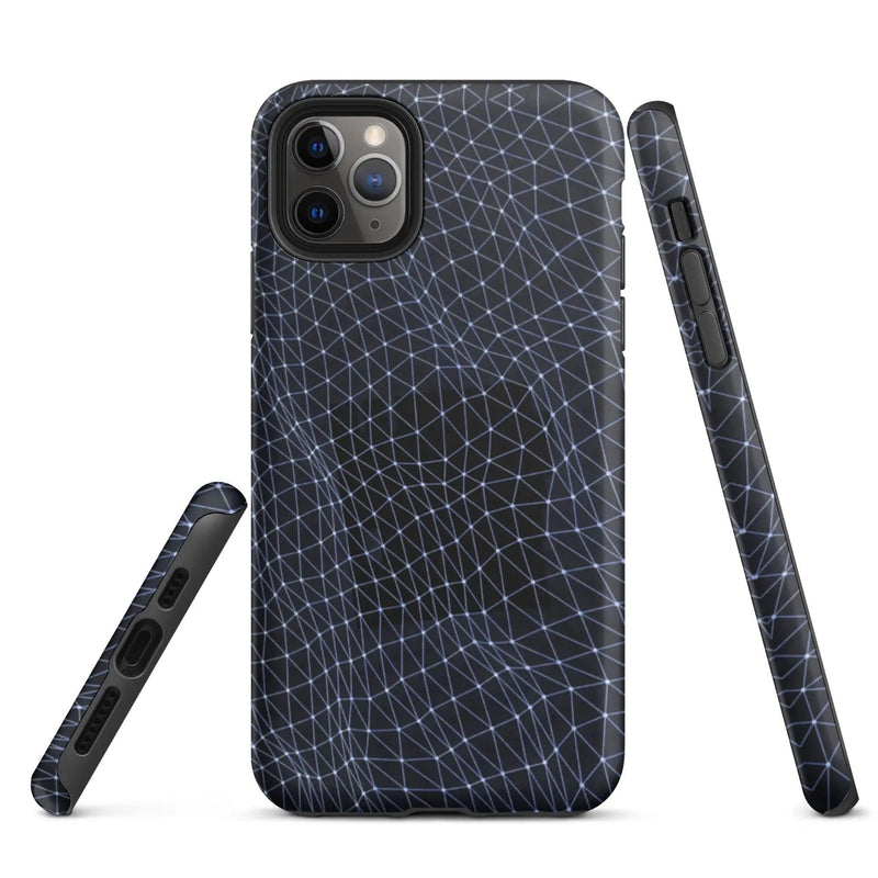 Load image into Gallery viewer, Dark Polygon Double Layered Impact Resistant Tough iPhone Case 3D Wrap Matte or Glossy Finish CREATIVETECH