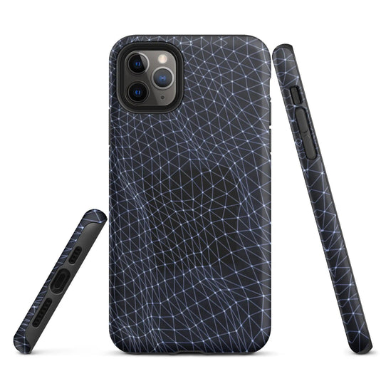 Dark Polygon Double Layered Impact Resistant Tough iPhone Case 3D Wrap Matte or Glossy Finish CREATIVETECH