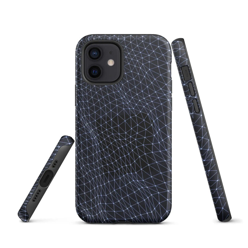Load image into Gallery viewer, Dark Polygon Double Layered Impact Resistant Tough iPhone Case 3D Wrap Matte or Glossy Finish CREATIVETECH