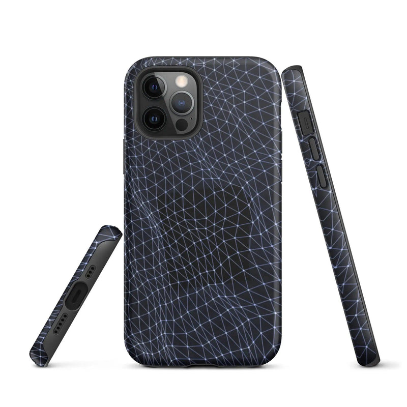 Load image into Gallery viewer, Dark Polygon Double Layered Impact Resistant Tough iPhone Case 3D Wrap Matte or Glossy Finish CREATIVETECH