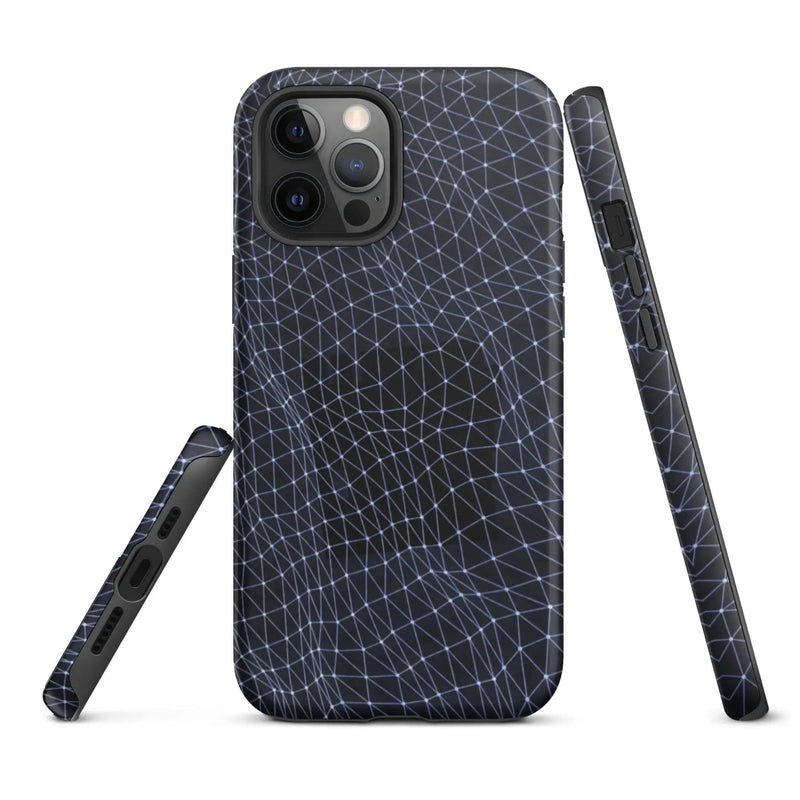 Load image into Gallery viewer, Dark Polygon Double Layered Impact Resistant Tough iPhone Case 3D Wrap Matte or Glossy Finish CREATIVETECH