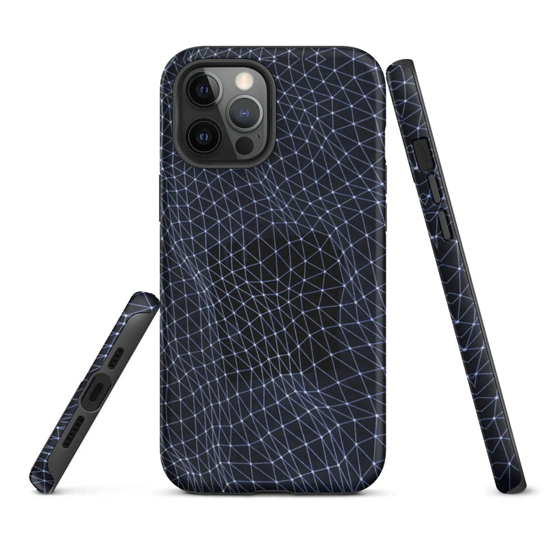 Load image into Gallery viewer, Dark Polygon Double Layered Impact Resistant Tough iPhone Case 3D Wrap Matte or Glossy Finish CREATIVETECH
