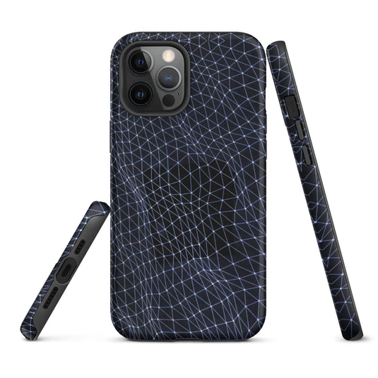 Dark Polygon Double Layered Impact Resistant Tough iPhone Case 3D Wrap Matte or Glossy Finish CREATIVETECH