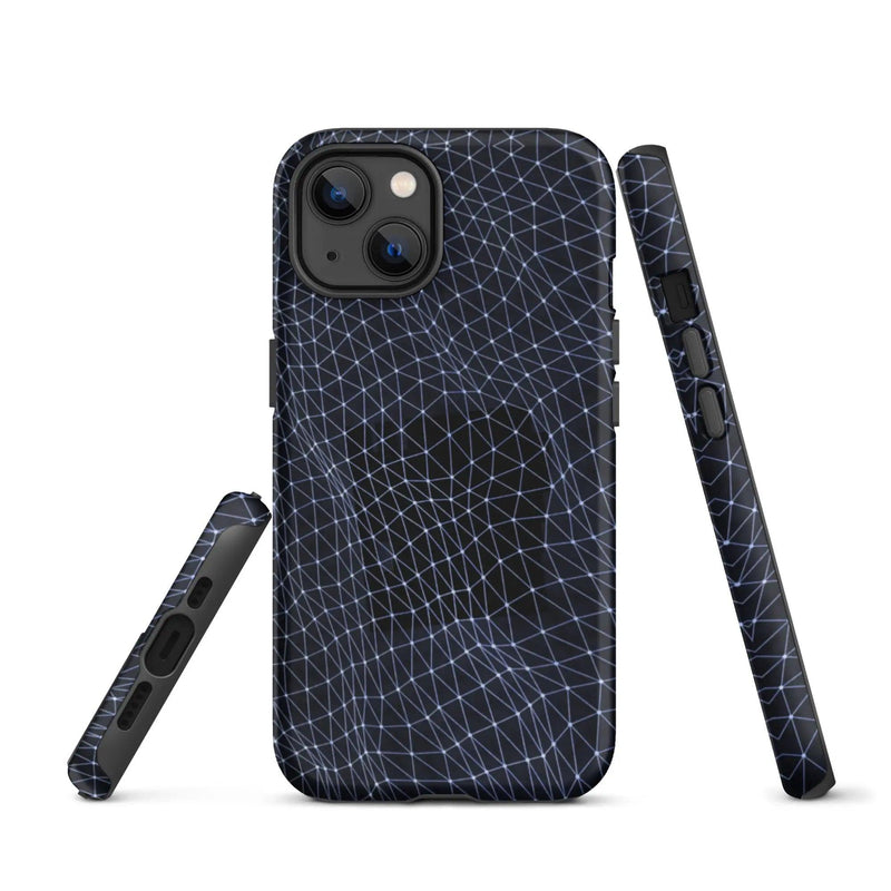 Load image into Gallery viewer, Dark Polygon Double Layered Impact Resistant Tough iPhone Case 3D Wrap Matte or Glossy Finish CREATIVETECH