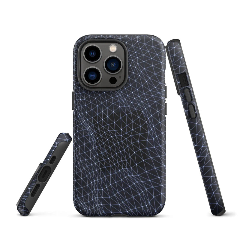 Load image into Gallery viewer, Dark Polygon Double Layered Impact Resistant Tough iPhone Case 3D Wrap Matte or Glossy Finish CREATIVETECH