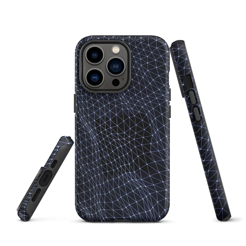 Load image into Gallery viewer, Dark Polygon Double Layered Impact Resistant Tough iPhone Case 3D Wrap Matte or Glossy Finish CREATIVETECH