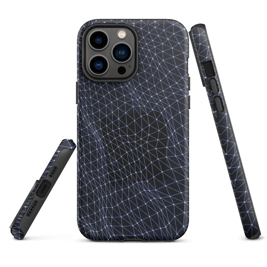 Dark Polygon Double Layered Impact Resistant Tough iPhone Case 3D Wrap Matte or Glossy Finish CREATIVETECH