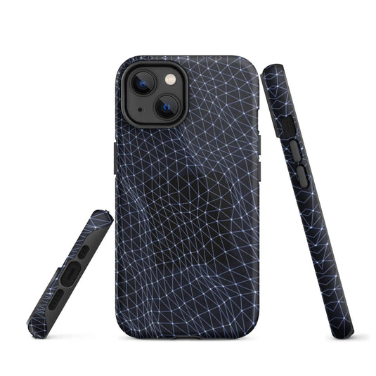 Dark Polygon Double Layered Impact Resistant Tough iPhone Case 3D Wrap Matte or Glossy Finish CREATIVETECH