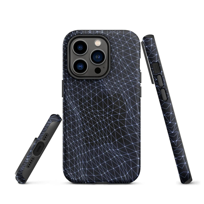 Load image into Gallery viewer, Dark Polygon Double Layered Impact Resistant Tough iPhone Case 3D Wrap Matte or Glossy Finish CREATIVETECH