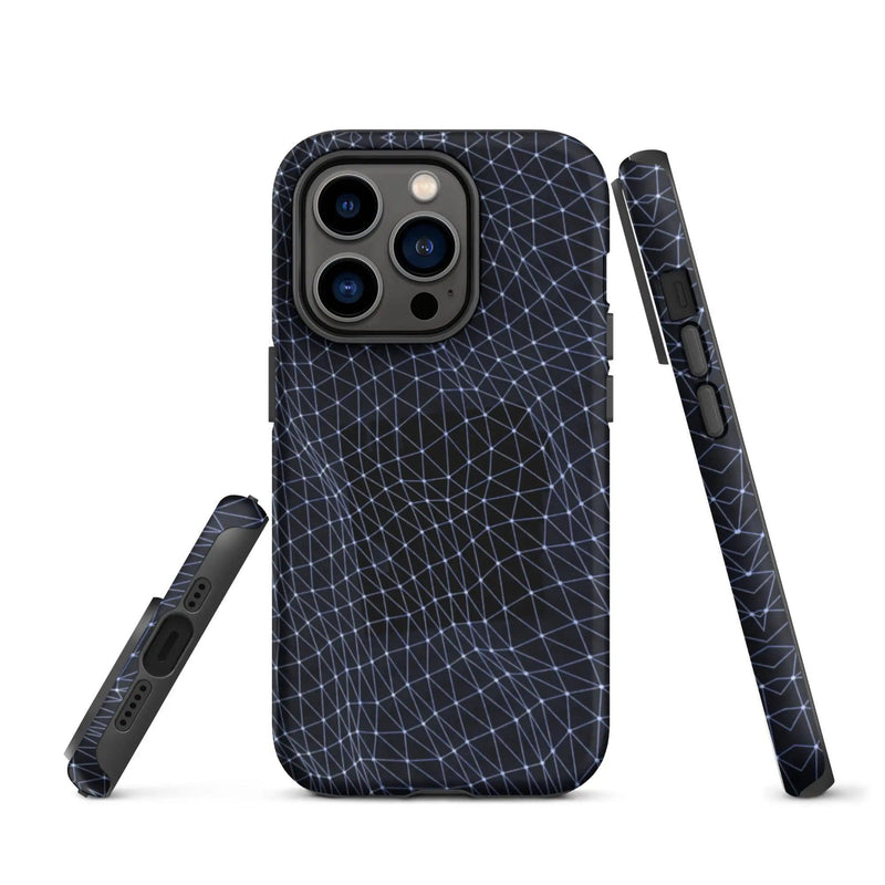Load image into Gallery viewer, Dark Polygon Double Layered Impact Resistant Tough iPhone Case 3D Wrap Matte or Glossy Finish CREATIVETECH