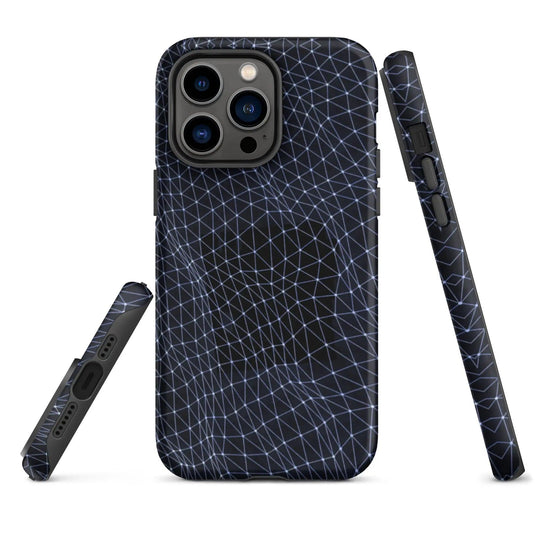 Dark Polygon Double Layered Impact Resistant Tough iPhone Case 3D Wrap Matte or Glossy Finish CREATIVETECH