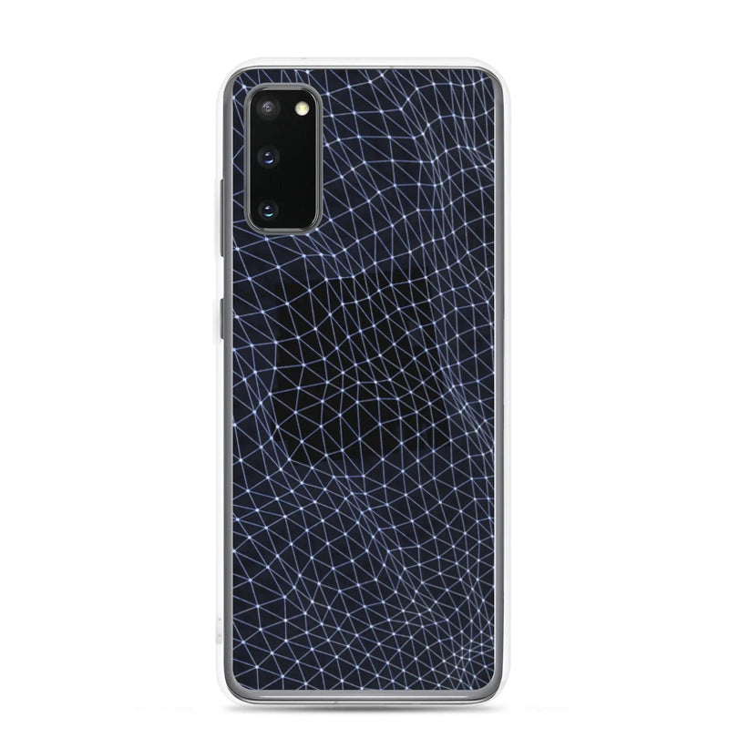 Load image into Gallery viewer, Dark Polygon Flexible Clear Samsung Case Bump Resistant Corners CREATIVETECH