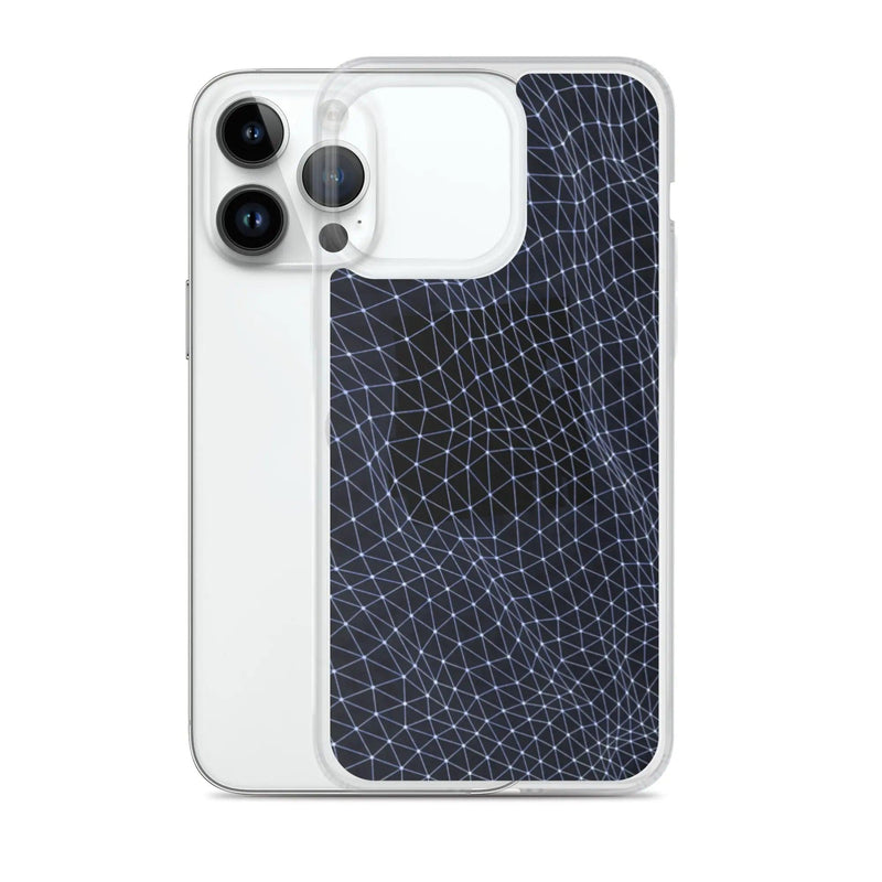 Load image into Gallery viewer, Dark Polygon Flexible Clear iPhone Case Bump Resistant Corners CREATIVETECH