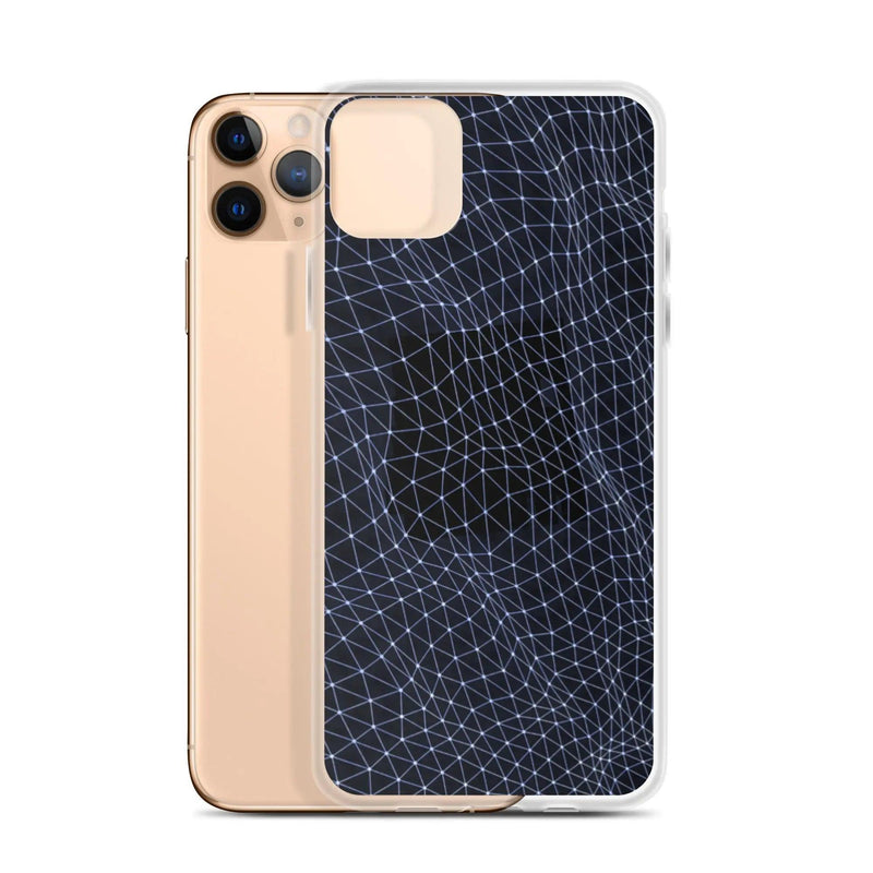 Load image into Gallery viewer, Dark Polygon Flexible Clear iPhone Case Bump Resistant Corners CREATIVETECH