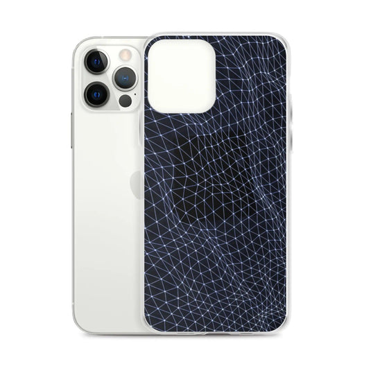 Dark Polygon Flexible Clear iPhone Case Bump Resistant Corners CREATIVETECH
