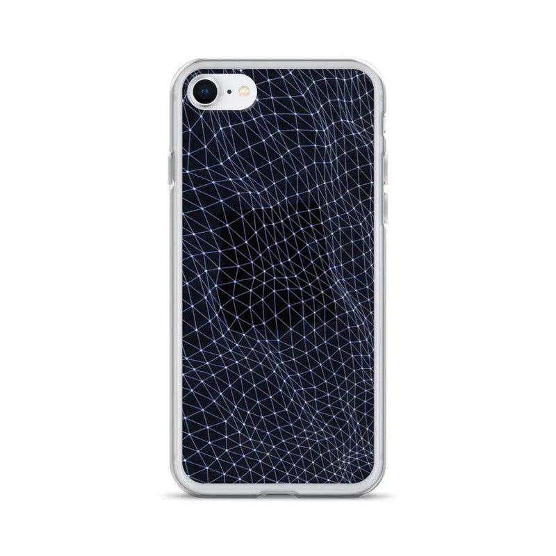 Load image into Gallery viewer, Dark Polygon Flexible Clear iPhone Case Bump Resistant Corners CREATIVETECH
