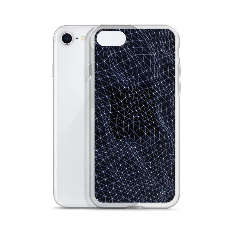 Load image into Gallery viewer, Dark Polygon Flexible Clear iPhone Case Bump Resistant Corners CREATIVETECH