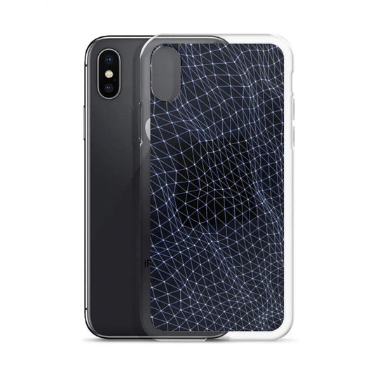 Dark Polygon Flexible Clear iPhone Case Bump Resistant Corners CREATIVETECH