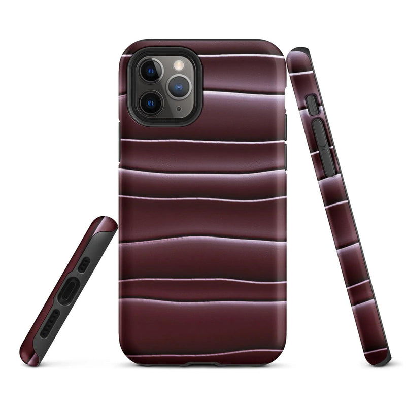 Load image into Gallery viewer, Dark Red Blob Double Layered Impact Resistant Tough iPhone Case 3D Wrap Matte or Glossy Finish CREATIVETECH