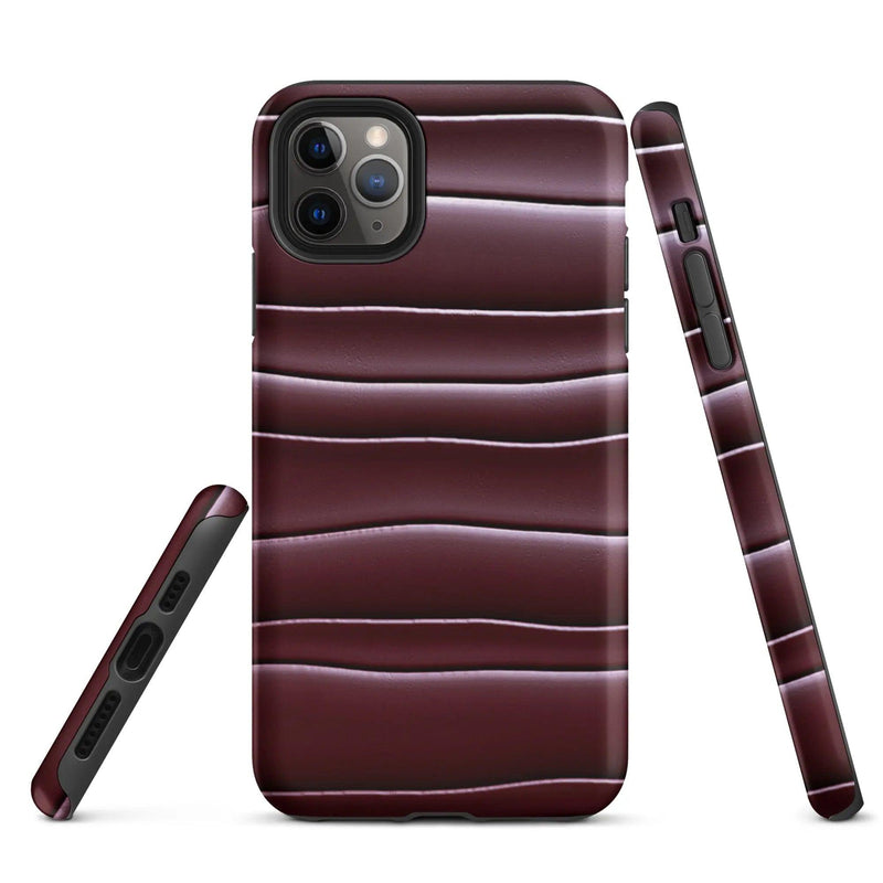 Load image into Gallery viewer, Dark Red Blob Double Layered Impact Resistant Tough iPhone Case 3D Wrap Matte or Glossy Finish CREATIVETECH
