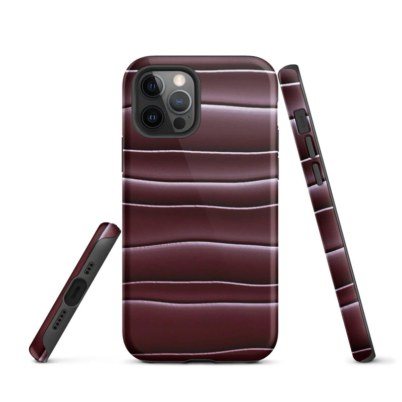 Load image into Gallery viewer, Dark Red Blob Double Layered Impact Resistant Tough iPhone Case 3D Wrap Matte or Glossy Finish CREATIVETECH