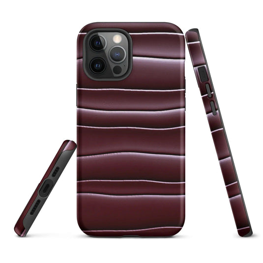 Dark Red Blob Double Layered Impact Resistant Tough iPhone Case 3D Wrap Matte or Glossy Finish CREATIVETECH