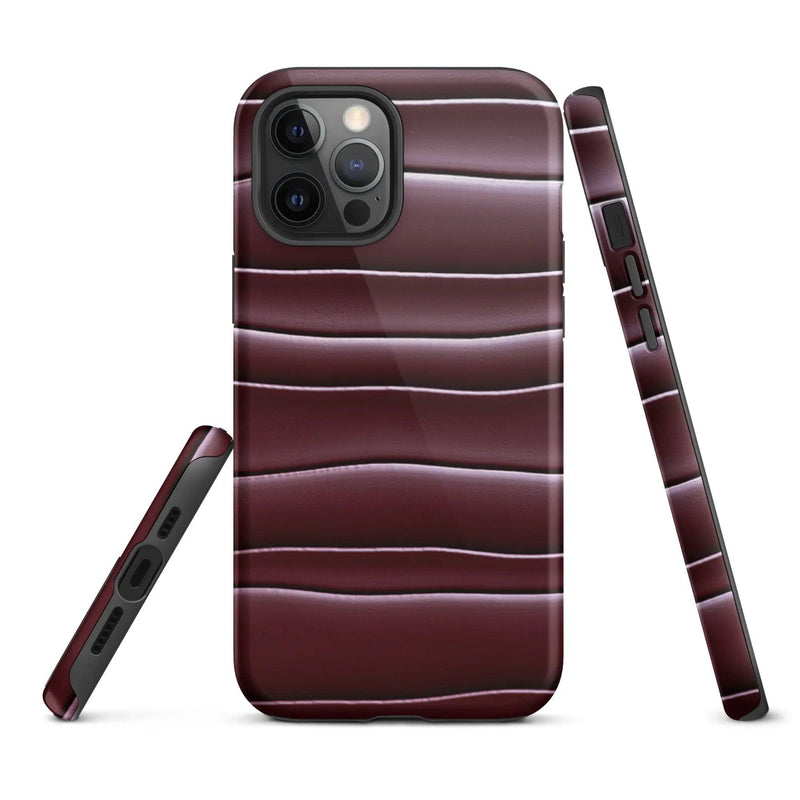 Load image into Gallery viewer, Dark Red Blob Double Layered Impact Resistant Tough iPhone Case 3D Wrap Matte or Glossy Finish CREATIVETECH