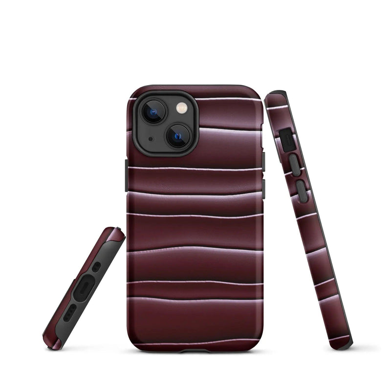 Load image into Gallery viewer, Dark Red Blob Double Layered Impact Resistant Tough iPhone Case 3D Wrap Matte or Glossy Finish CREATIVETECH