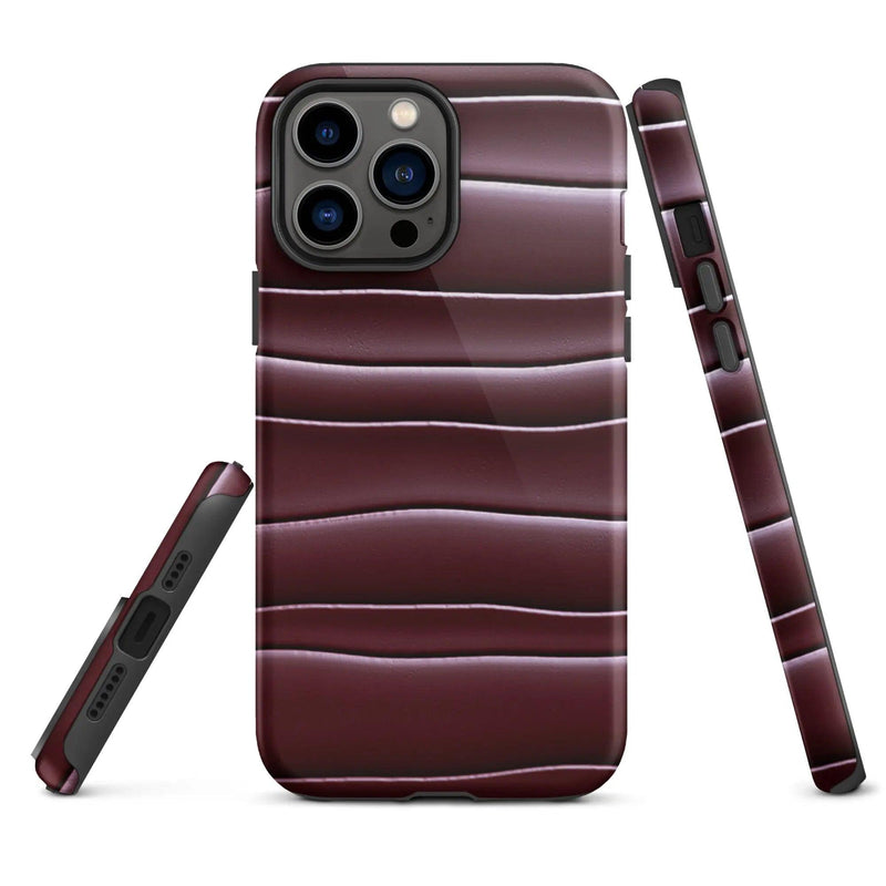Load image into Gallery viewer, Dark Red Blob Double Layered Impact Resistant Tough iPhone Case 3D Wrap Matte or Glossy Finish CREATIVETECH