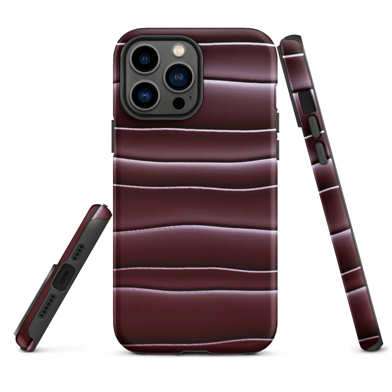 Load image into Gallery viewer, Dark Red Blob Double Layered Impact Resistant Tough iPhone Case 3D Wrap Matte or Glossy Finish CREATIVETECH