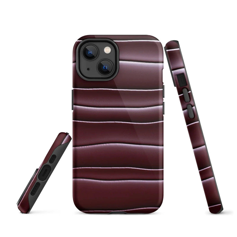 Load image into Gallery viewer, Dark Red Blob Double Layered Impact Resistant Tough iPhone Case 3D Wrap Matte or Glossy Finish CREATIVETECH