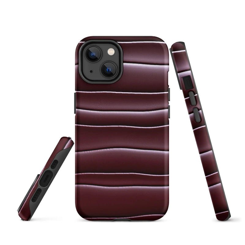 Load image into Gallery viewer, Dark Red Blob Double Layered Impact Resistant Tough iPhone Case 3D Wrap Matte or Glossy Finish CREATIVETECH