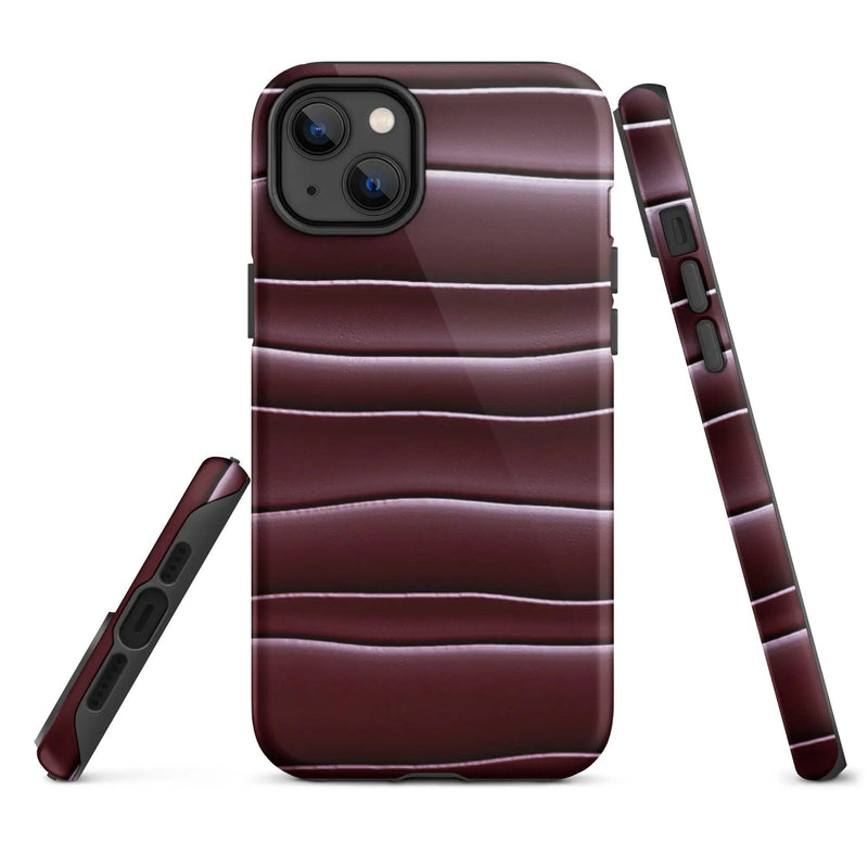 Load image into Gallery viewer, Dark Red Blob Double Layered Impact Resistant Tough iPhone Case 3D Wrap Matte or Glossy Finish CREATIVETECH