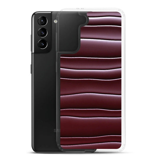 Dark Red Blob Flexible Clear Samsung Case Bump Resistant Corners CREATIVETECH
