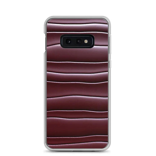 Dark Red Blob Flexible Clear Samsung Case Bump Resistant Corners CREATIVETECH