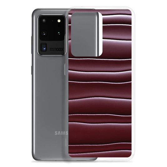 Dark Red Blob Flexible Clear Samsung Case Bump Resistant Corners CREATIVETECH