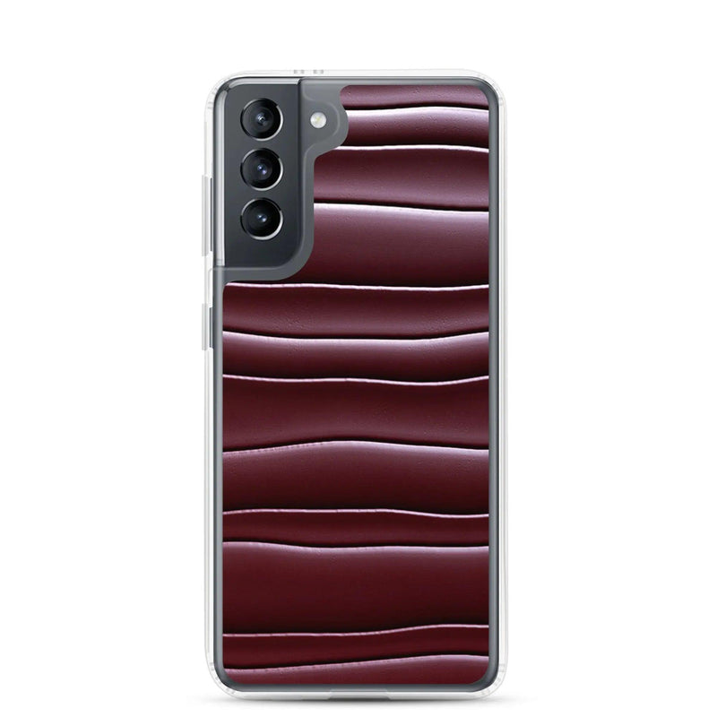 Load image into Gallery viewer, Dark Red Blob Flexible Clear Samsung Case Bump Resistant Corners CREATIVETECH