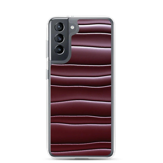 Dark Red Blob Flexible Clear Samsung Case Bump Resistant Corners CREATIVETECH