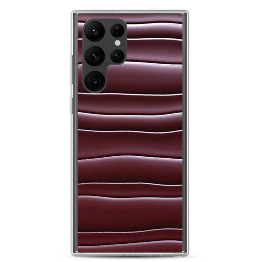 Dark Red Blob Flexible Clear Samsung Case Bump Resistant Corners CREATIVETECH