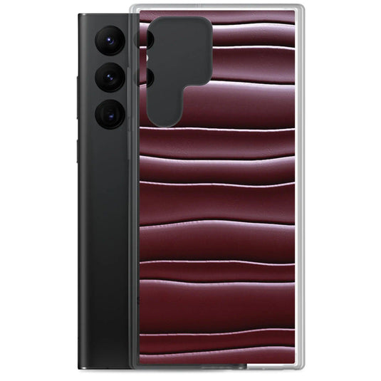 Dark Red Blob Flexible Clear Samsung Case Bump Resistant Corners CREATIVETECH