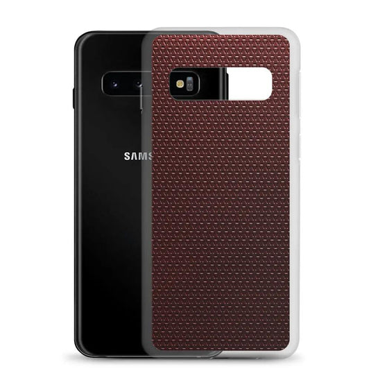 Dark Red Industrial Metal Pattern Flexible Clear Samsung Case Bump Resistant Corners CREATIVETECH