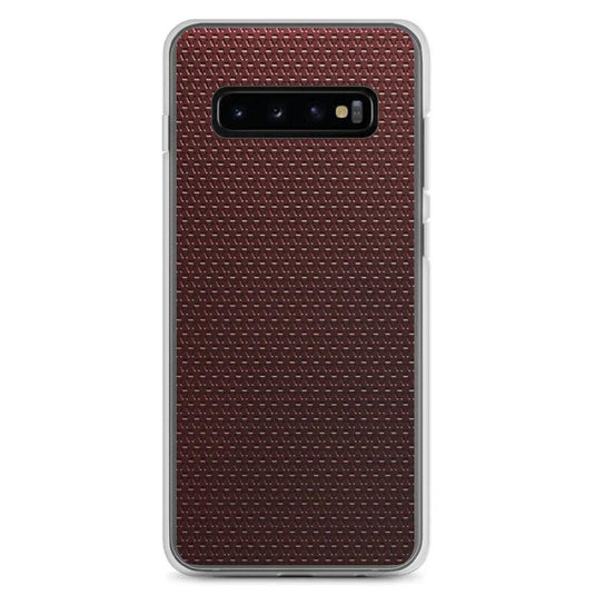 Dark Red Industrial Metal Pattern Flexible Clear Samsung Case Bump Resistant Corners CREATIVETECH