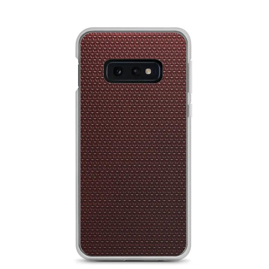 Dark Red Industrial Metal Pattern Flexible Clear Samsung Case Bump Resistant Corners CREATIVETECH