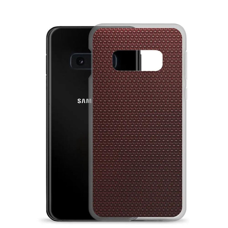 Load image into Gallery viewer, Dark Red Industrial Metal Pattern Flexible Clear Samsung Case Bump Resistant Corners CREATIVETECH