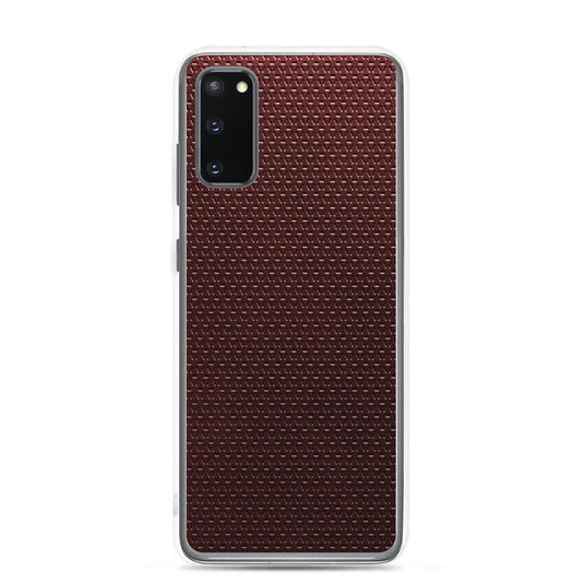 Dark Red Industrial Metal Pattern Flexible Clear Samsung Case Bump Resistant Corners CREATIVETECH