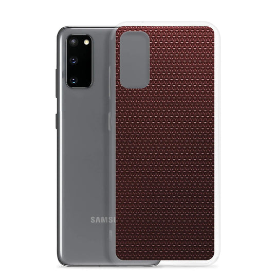 Dark Red Industrial Metal Pattern Flexible Clear Samsung Case Bump Resistant Corners CREATIVETECH