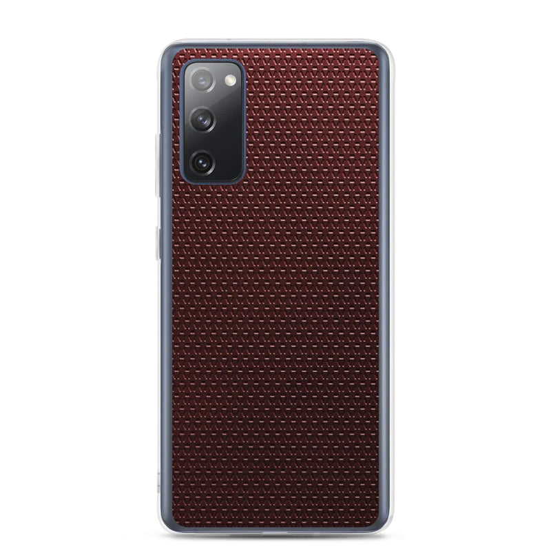 Load image into Gallery viewer, Dark Red Industrial Metal Pattern Flexible Clear Samsung Case Bump Resistant Corners CREATIVETECH